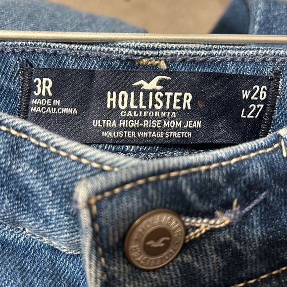 NWT Hollister Ultra High Rise Mom Jeans Colorblock  3R - Picture 6 of 6
